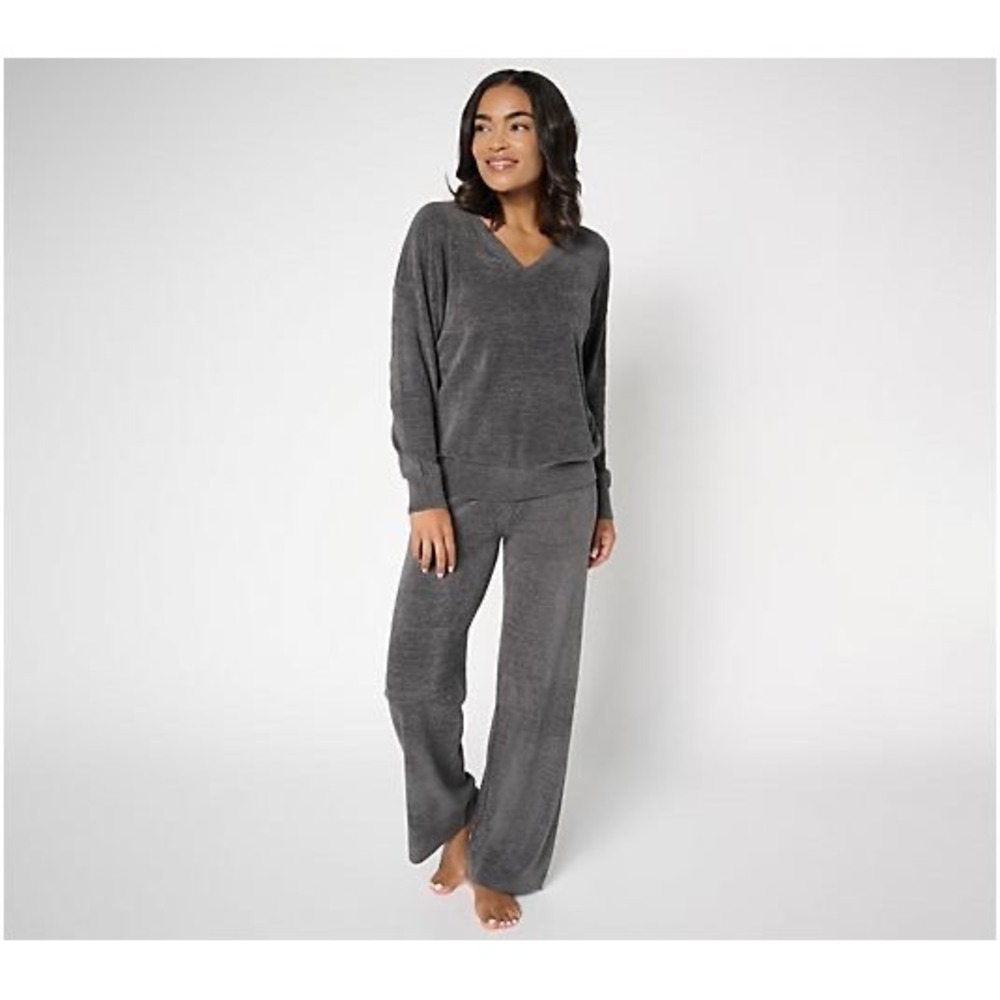 Barefoot Dreams CozyChic Ultra Lite Lounge Set Carbon MP New With Tags
